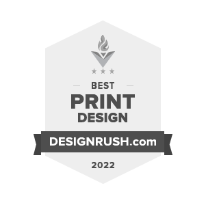 Designrush.com best print design award 2022.