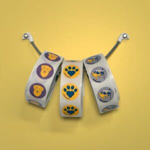 Roll cut branded sticker by YellowDog Denver.