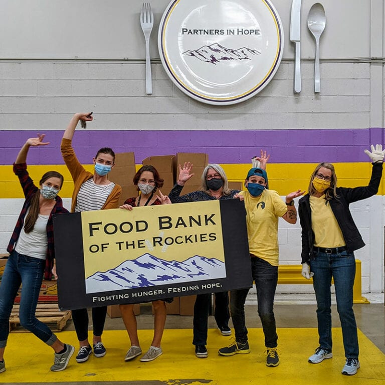 YellowDog volunteering at Food Bank of the Rockies.