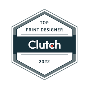 Clutch.com top print designer award 2022.