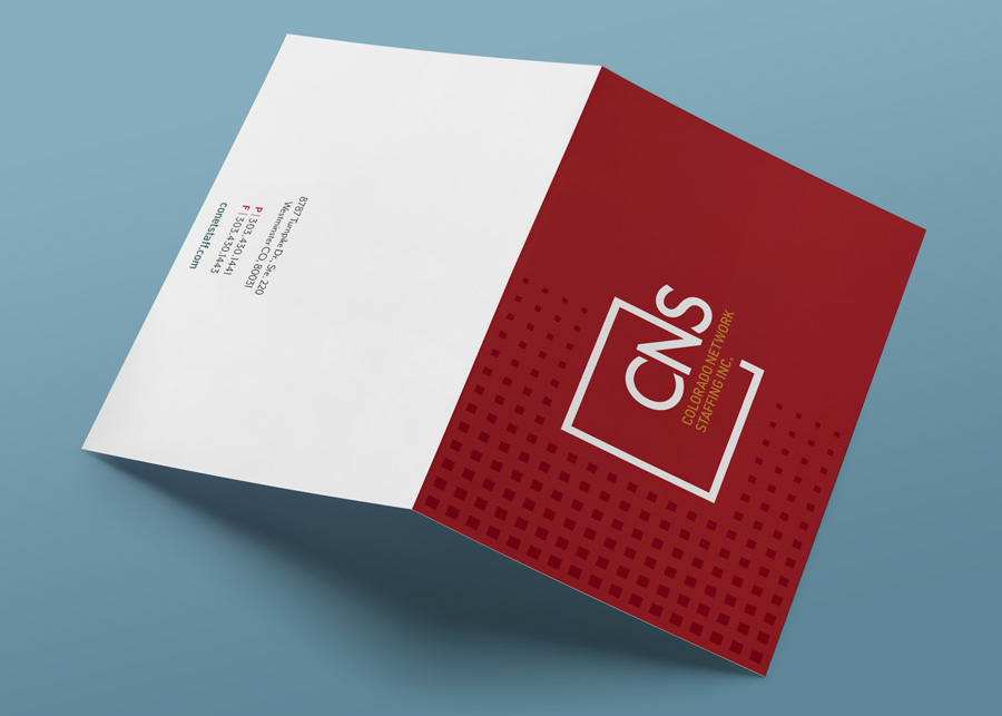 Folded card designed and printed by YellowDog