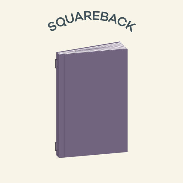 Squareback bound booklet.