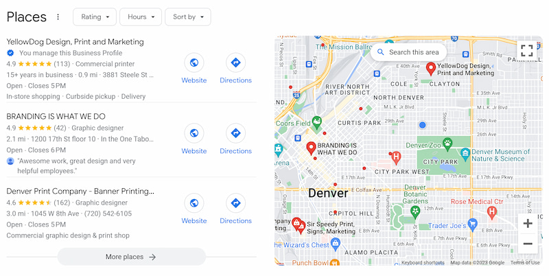 local SEO listing
