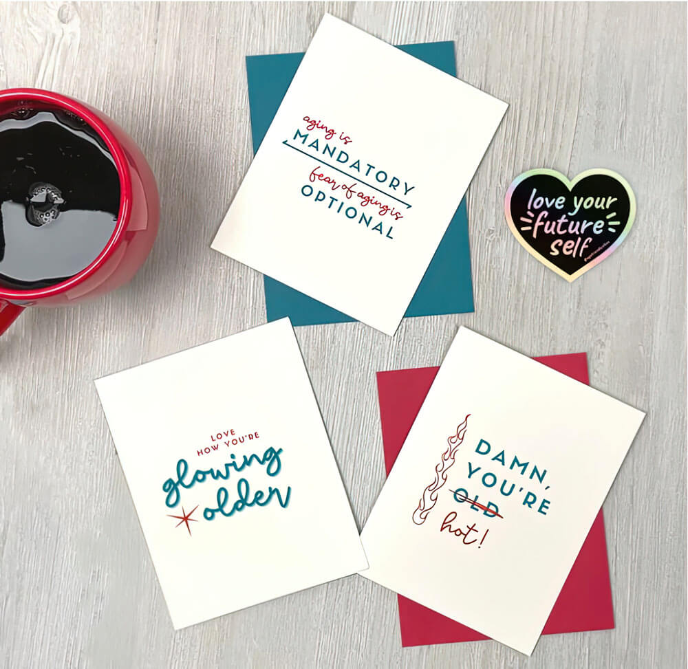 Age Friendly vibes greeting cards