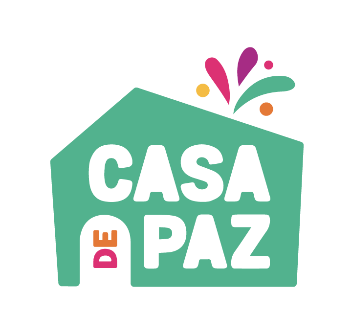 Casa De Paz logo (text in green house)